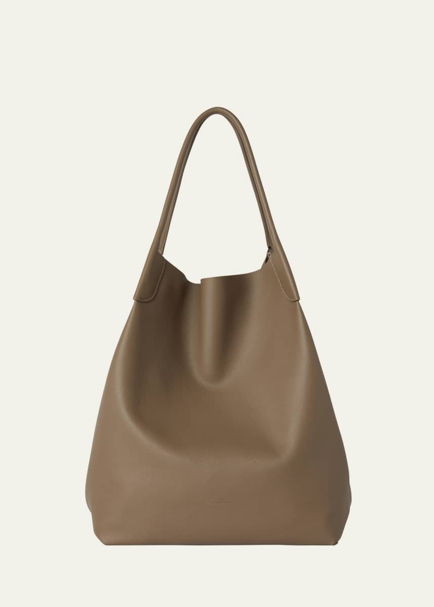 Loro Piana Bale Leather Hobo Bag