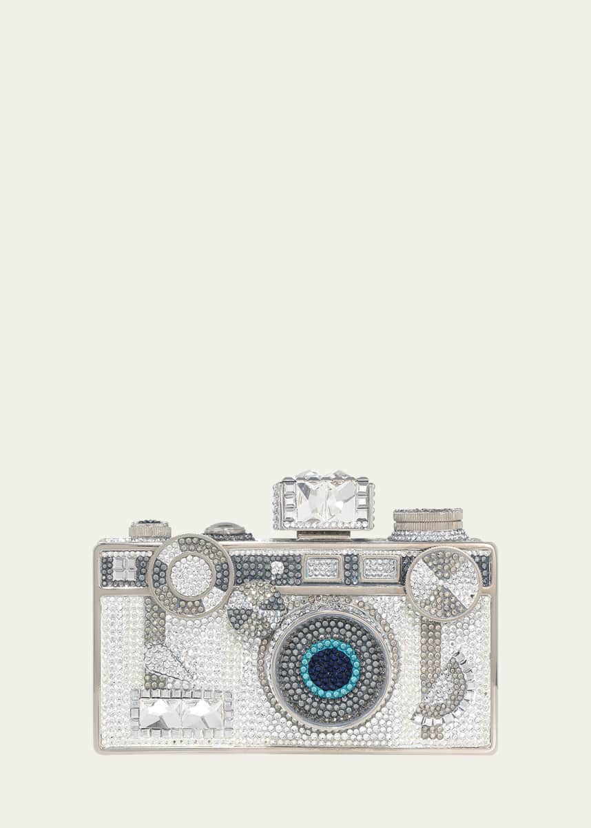 Judith Leiber Couture Zoom Camera Crystal Clutch Bag
