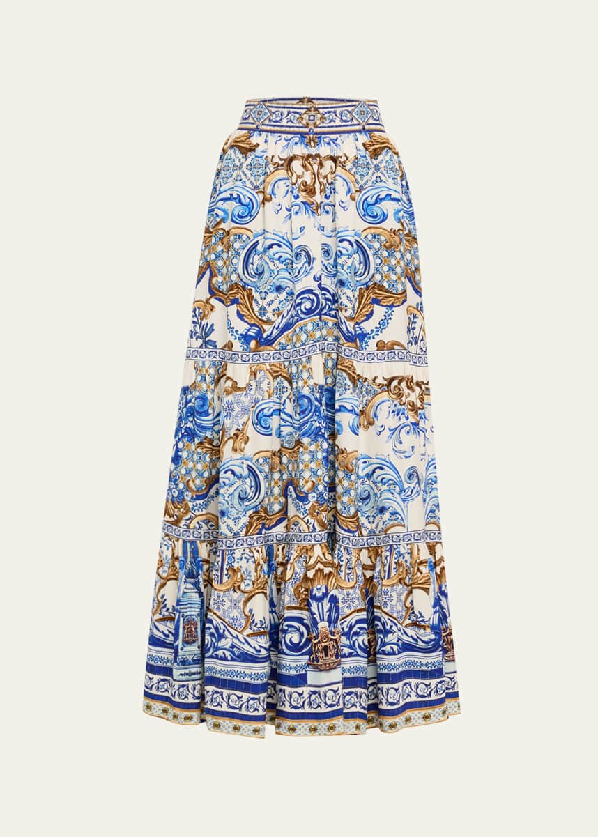 Camilla Azul Adventures High-Waisted Tiered Skirt