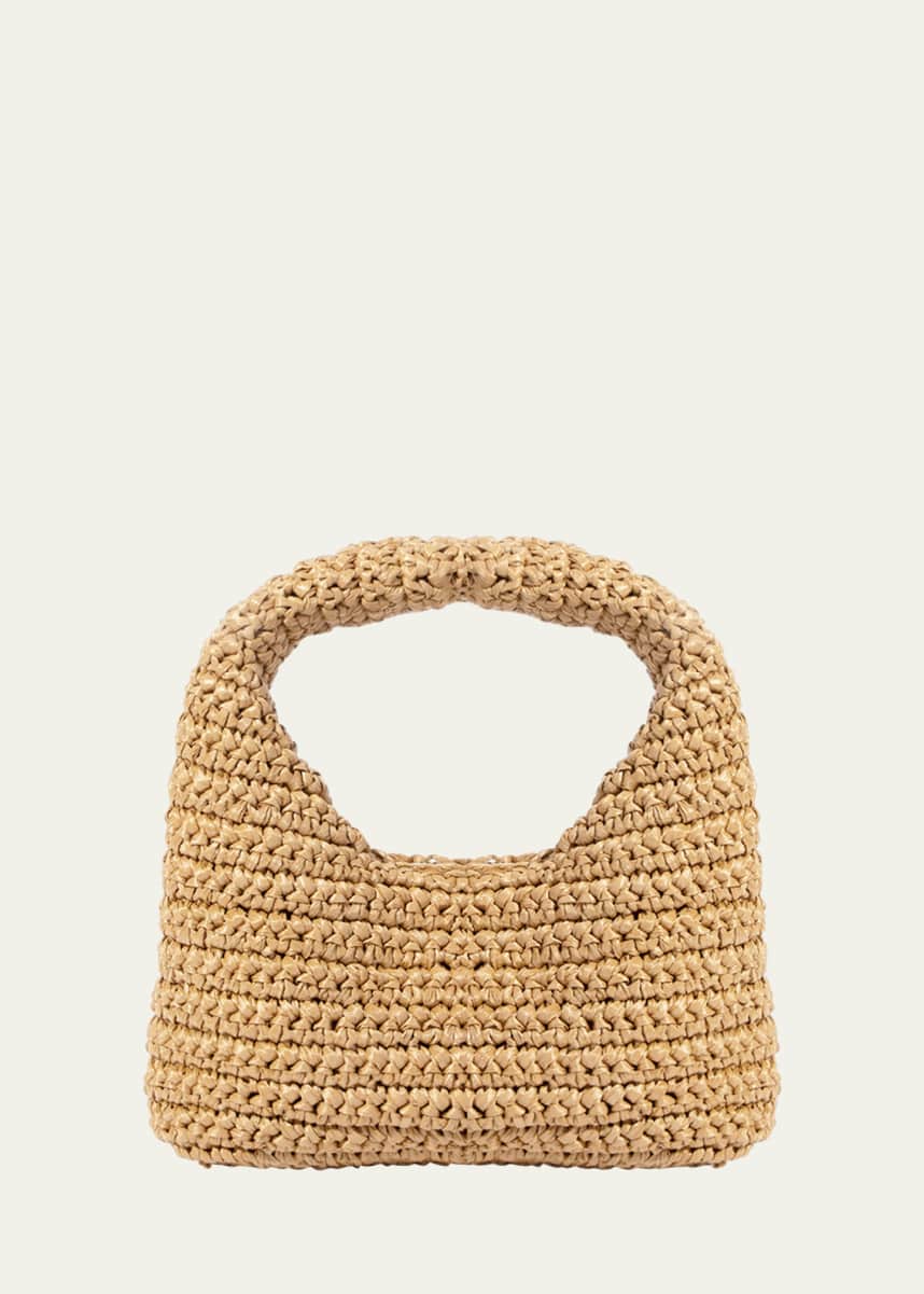 Maria La Rosa Nana Raffia Top-Handle Bag