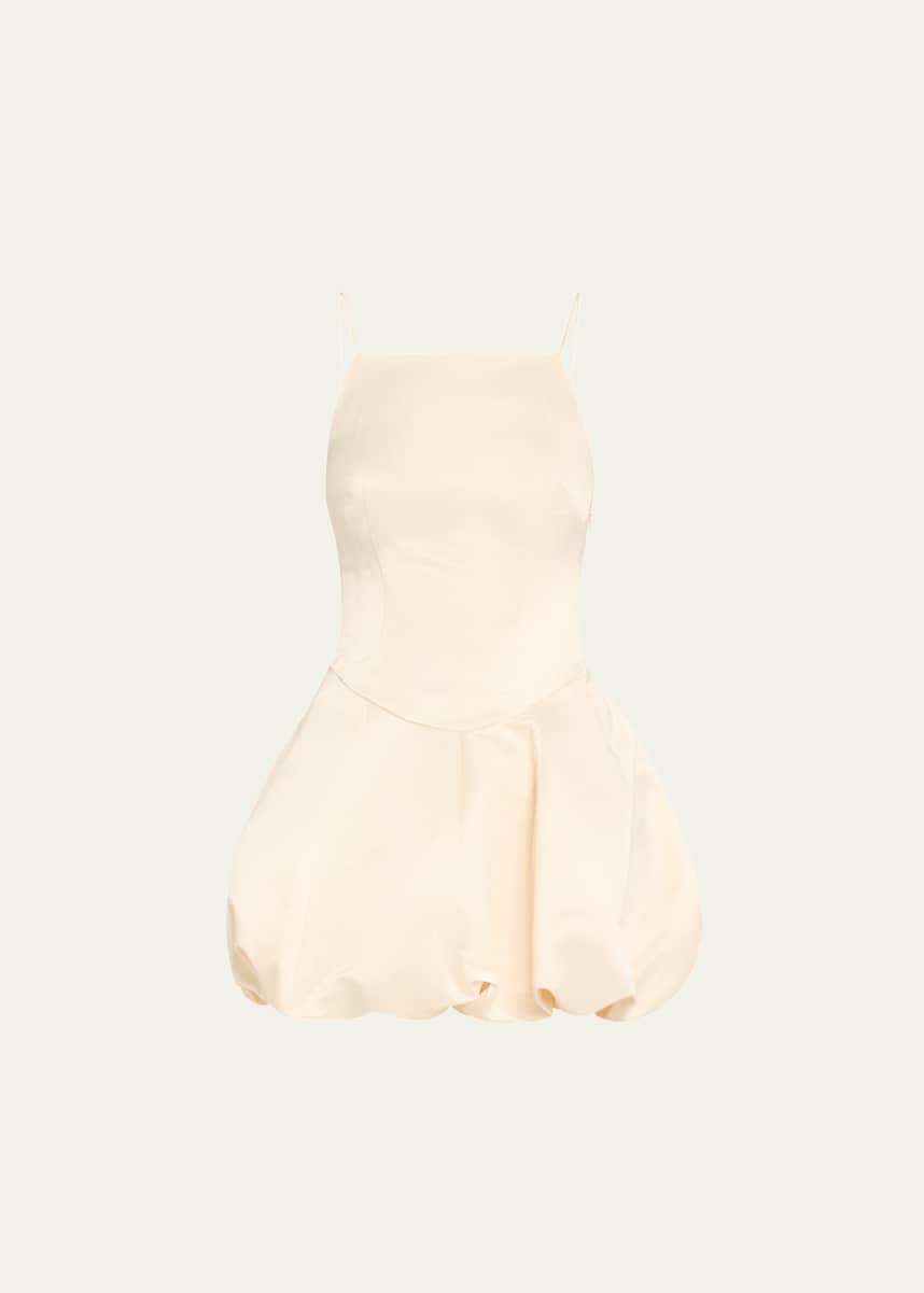 LoveShackFancy Jake Satin Mini Dress