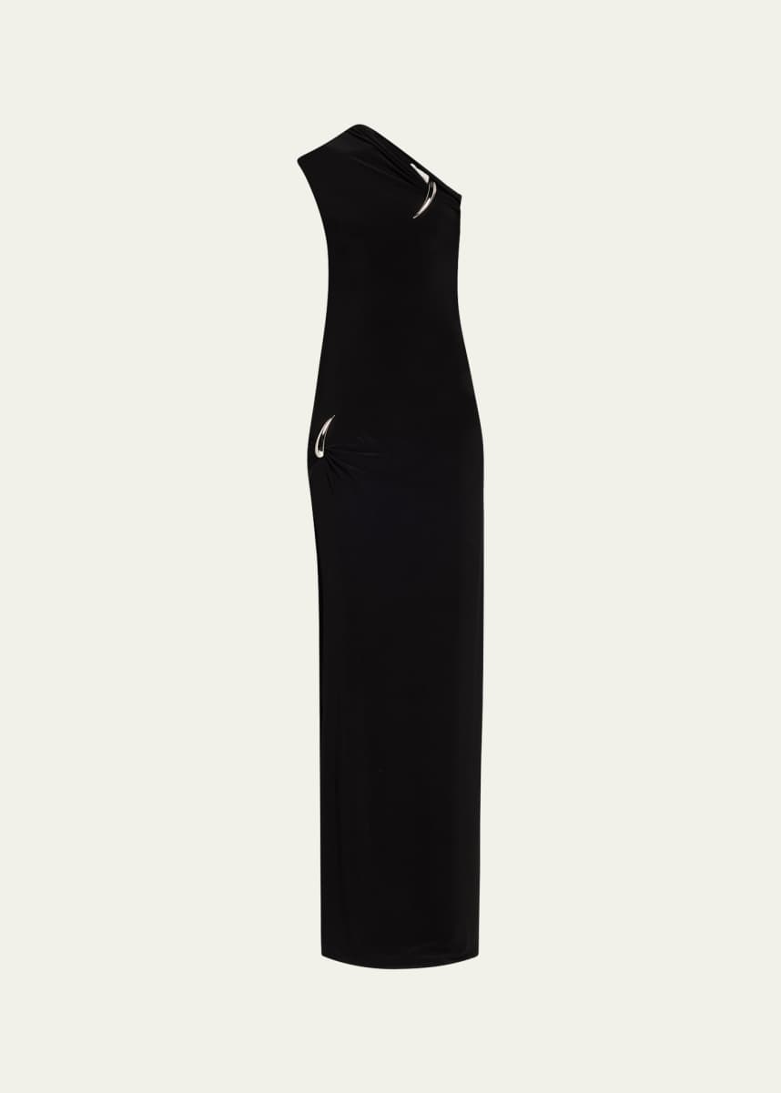 GRACE LING One-Shoulder Claw Slit Gown