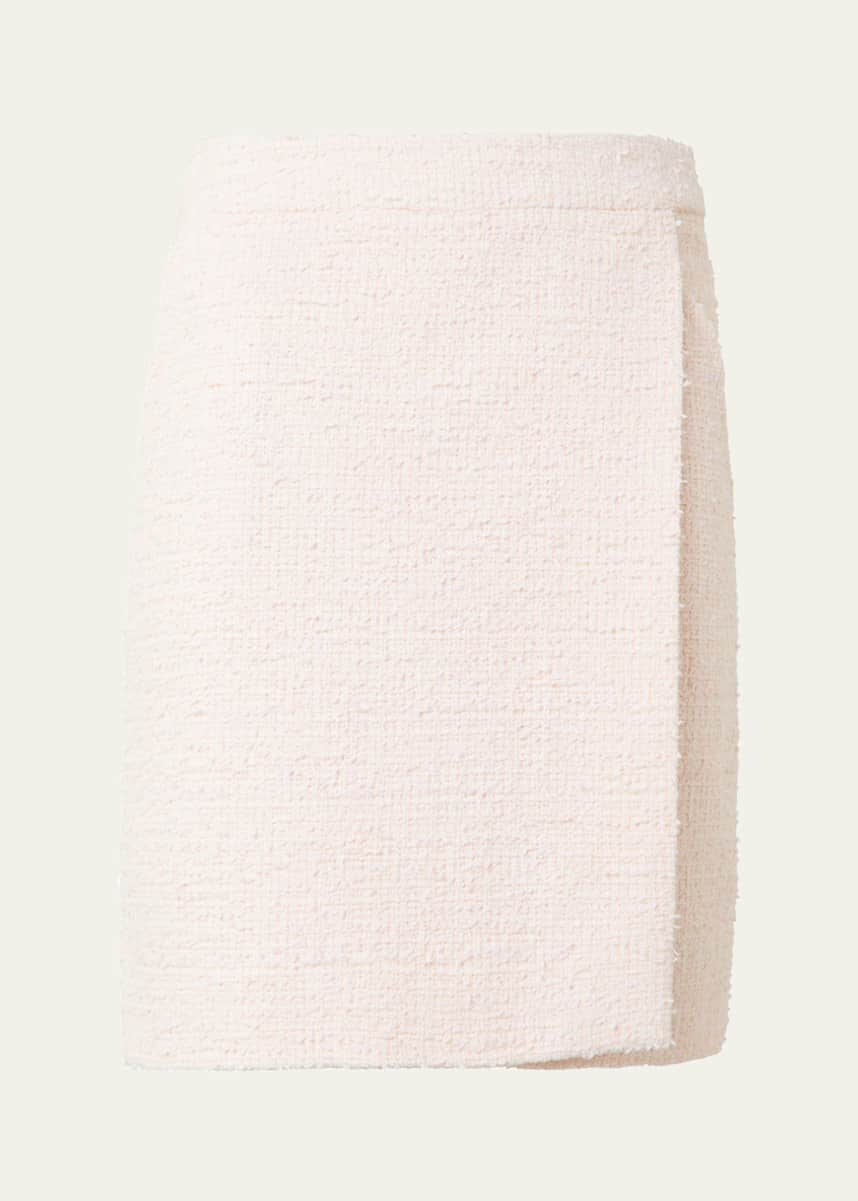 Akris punto Tweed A-Line Wrap Skirt