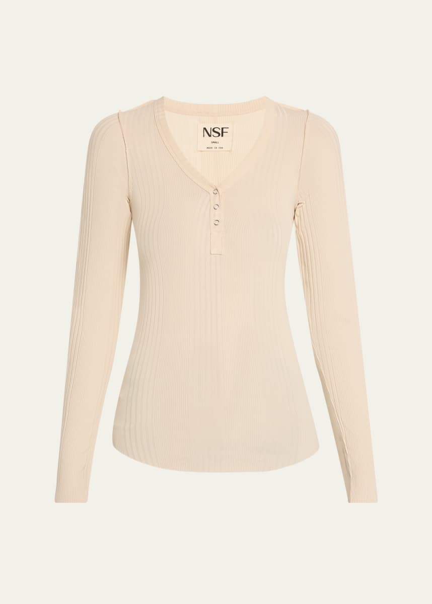 NSF Clothing Cody Fitted Snap Henley