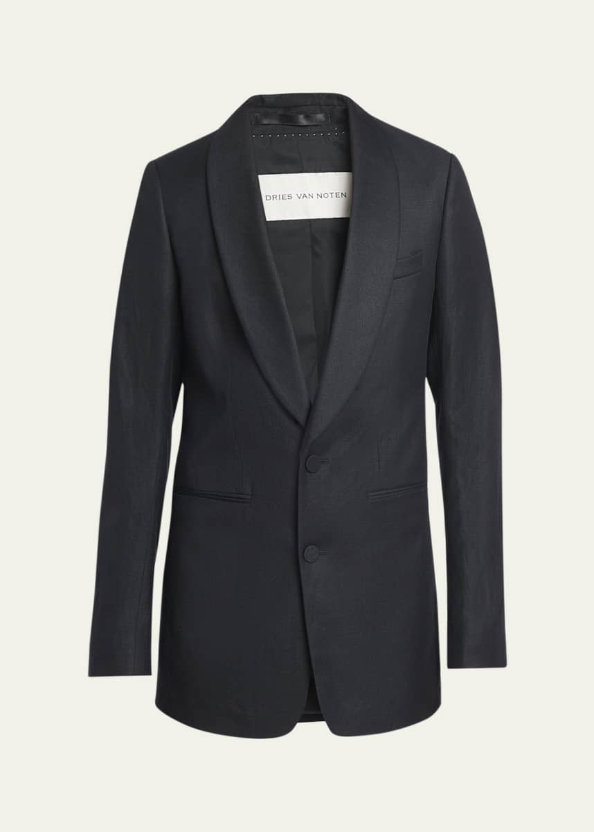 Dries Van Noten Men's Self-Lapel Tuxedo Jacket
