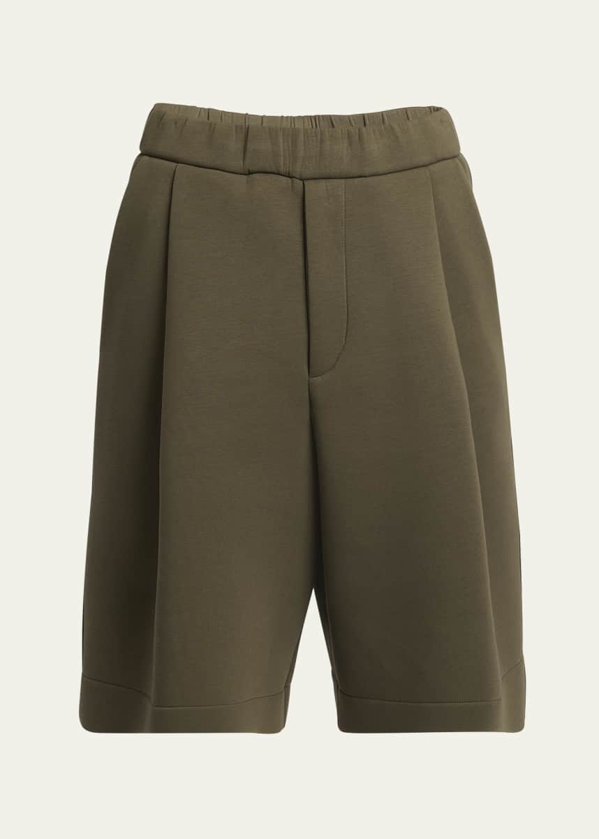 Dries Van Noten Men's Hupper Pleated Neoprene Shorts