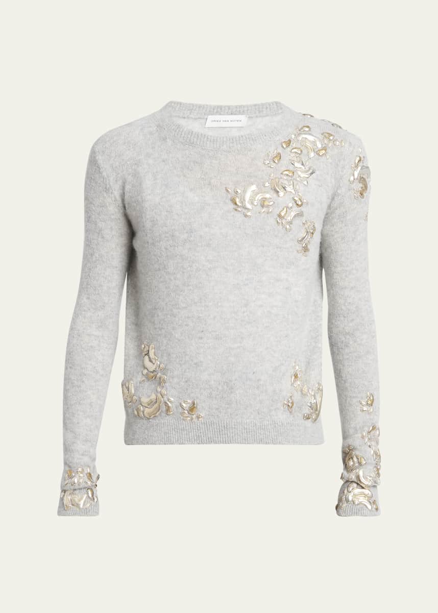 Dries Van Noten Men's Meryl Embellished Sweater