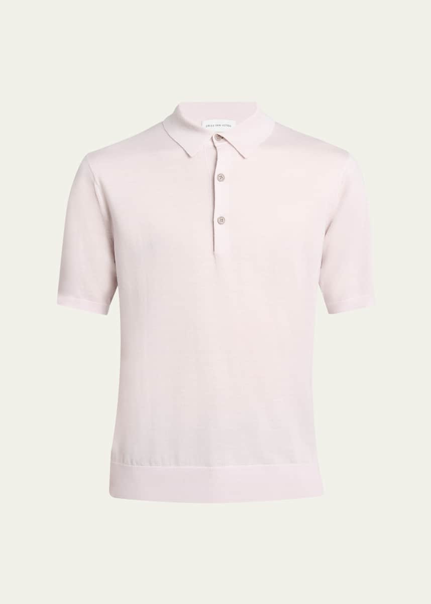 Dries Van Noten Men's Murice Fine-Gauge Polo Shirt