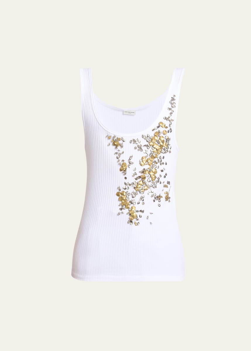 Dries Van Noten Men's Holly Embellished Tank Top