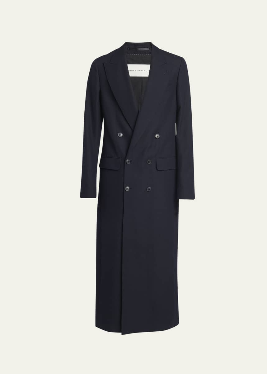 Dries Van Noten Men's Razon Hopsack Overcoat