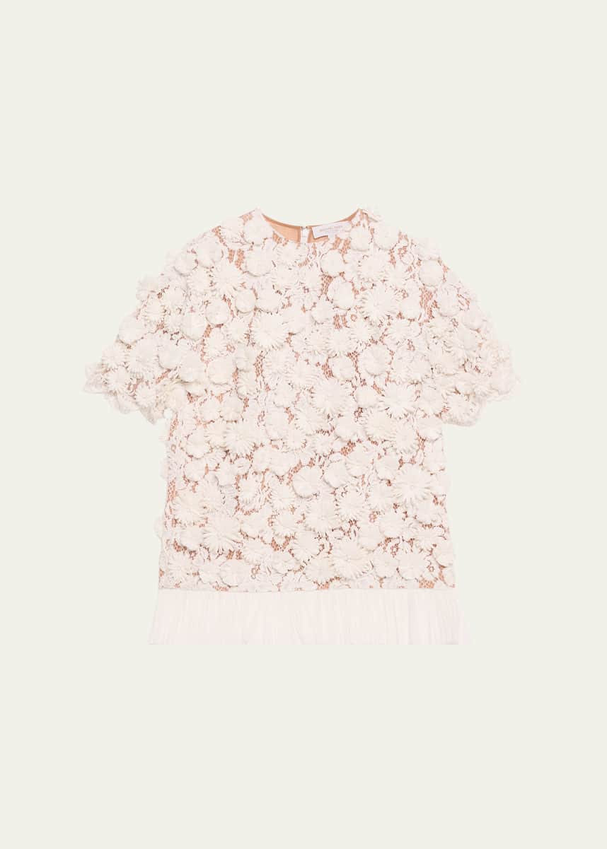 Michael Kors Collection Raffia Hand Embroidery Tunic