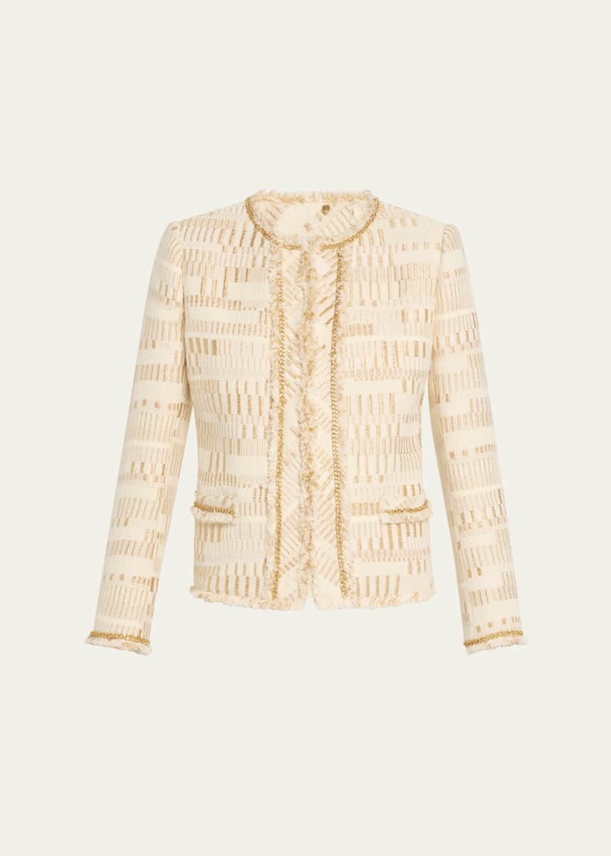 Kobi Halperin Kosta Metallic Chain-Trim Jacket