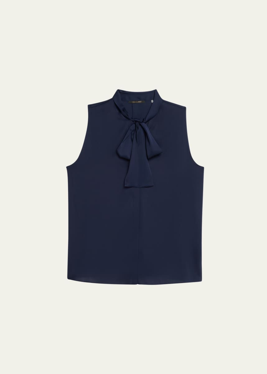 Kobi Halperin Ives Sleeveless Tie-Neck Blouse