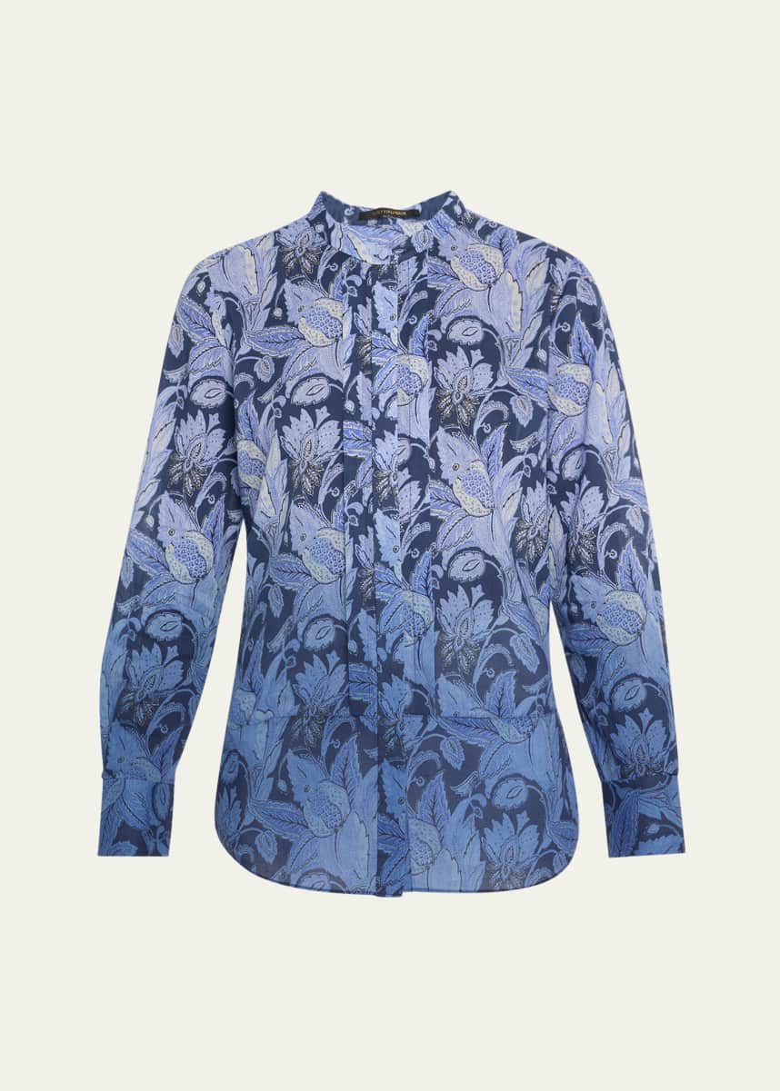 Kobi Halperin Napa Ombre Floral-Print Blouse