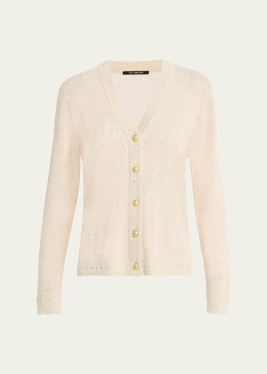 Kobi Halperin Anthia Sequin Button-Down Sweater