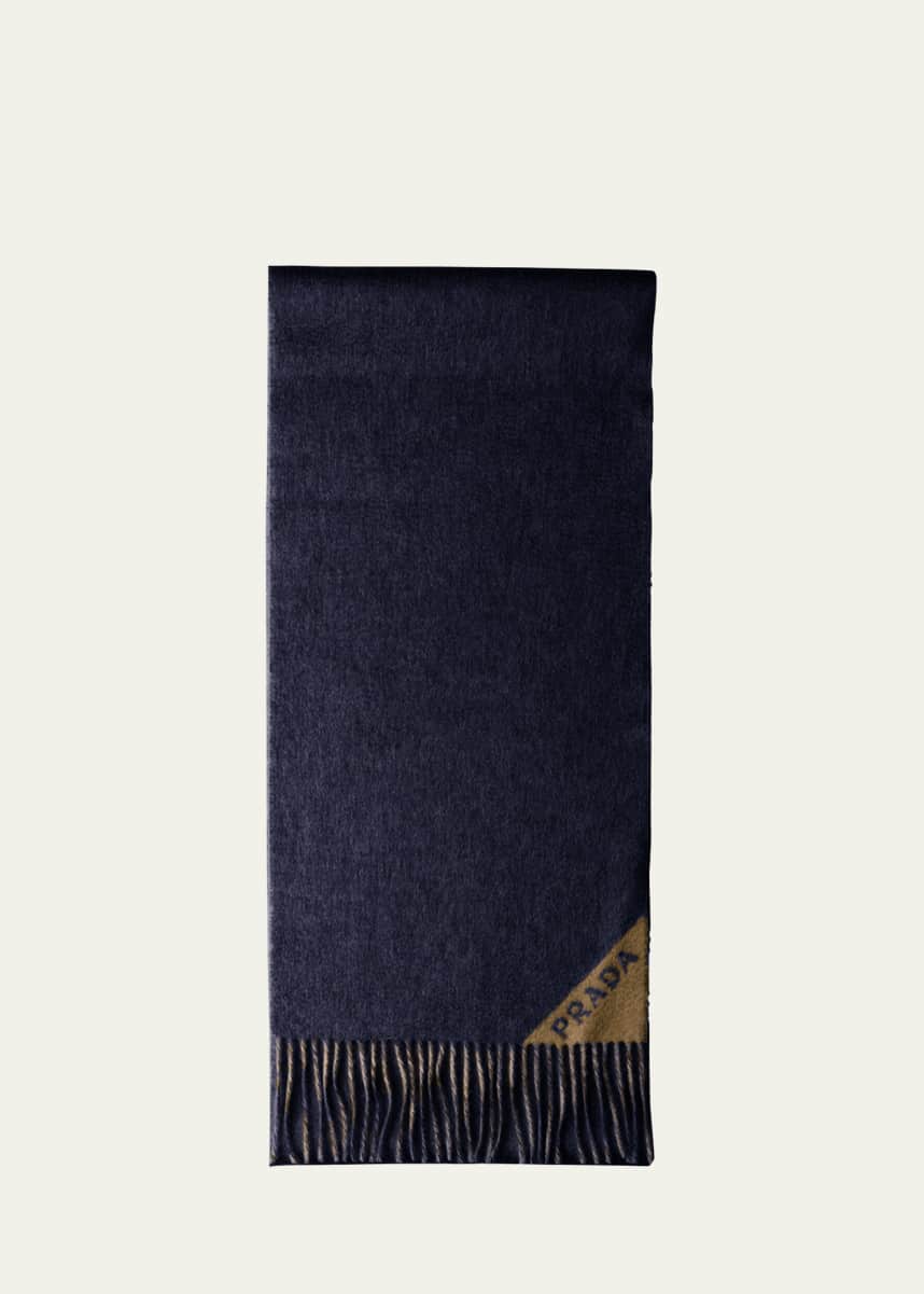 Prada Men's Double-Faced Cashmere Scarf