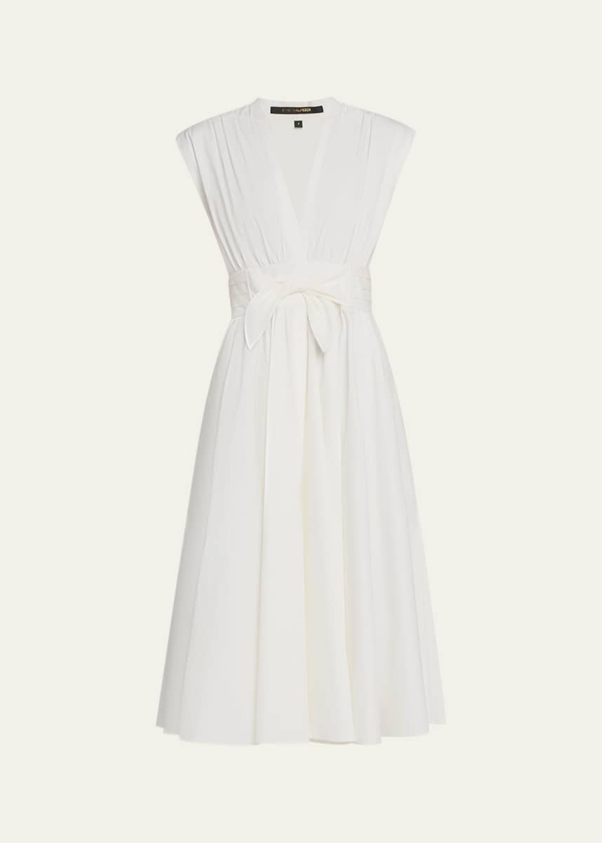 Kobi Halperin Kiernan Ruched Cap-Sleeve Midi Dress