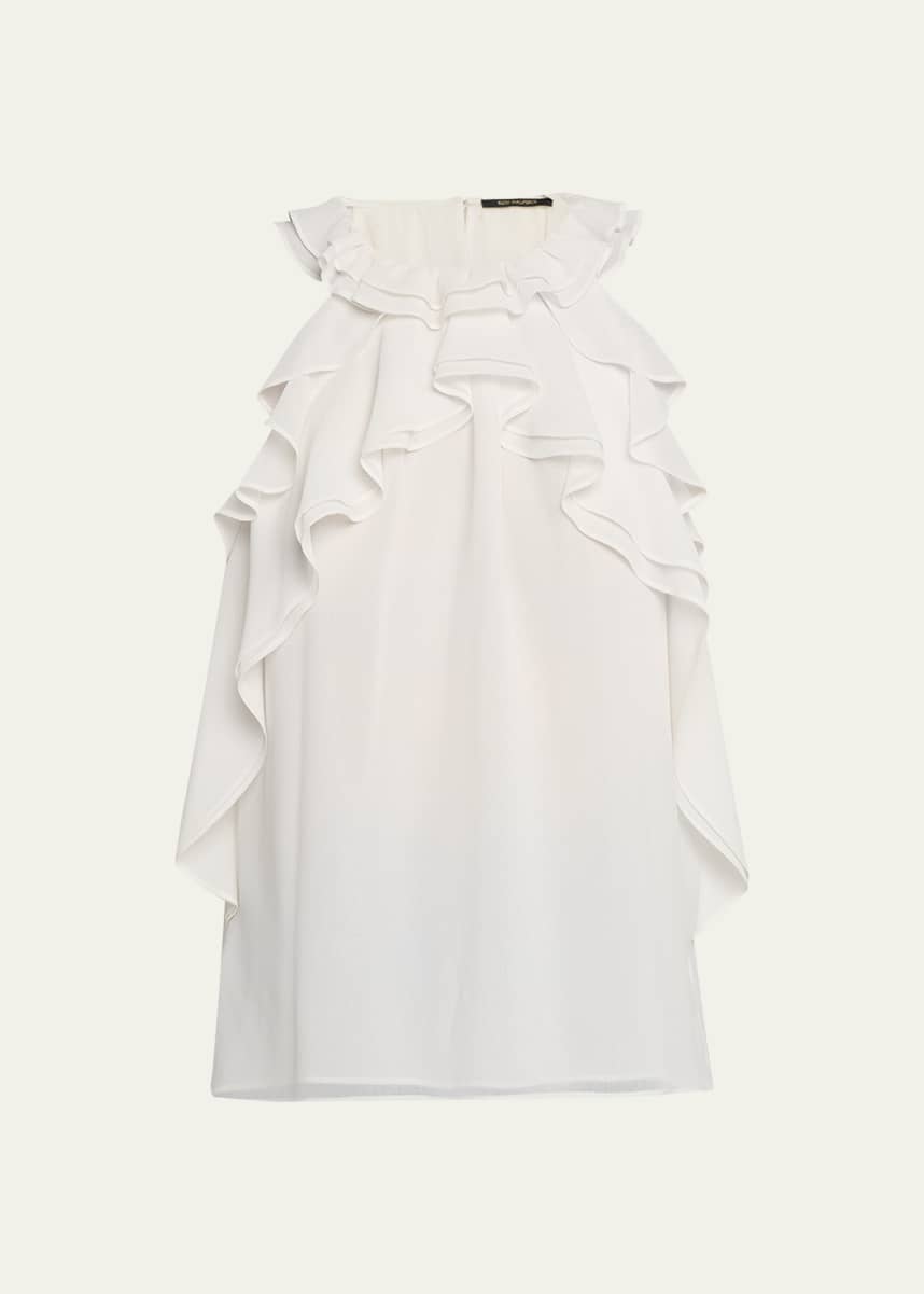 Kobi Halperin Bristol Ruffle Halter Blouse