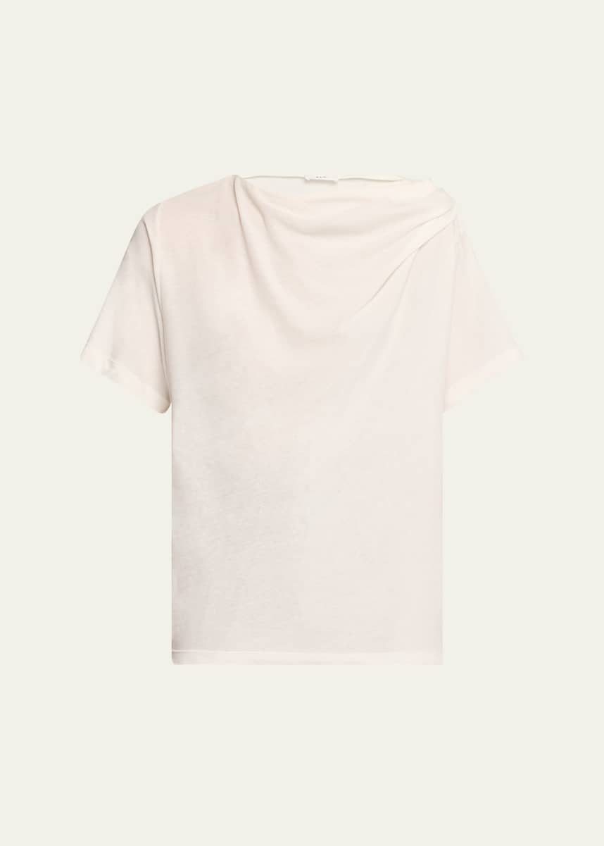 A.L.C. Lee Draped Short-Sleeve Tee