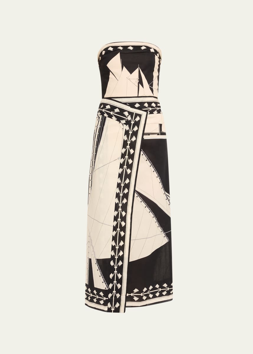 Johanna Ortiz Sailboats Pontoon Afternoon Ankle Dress