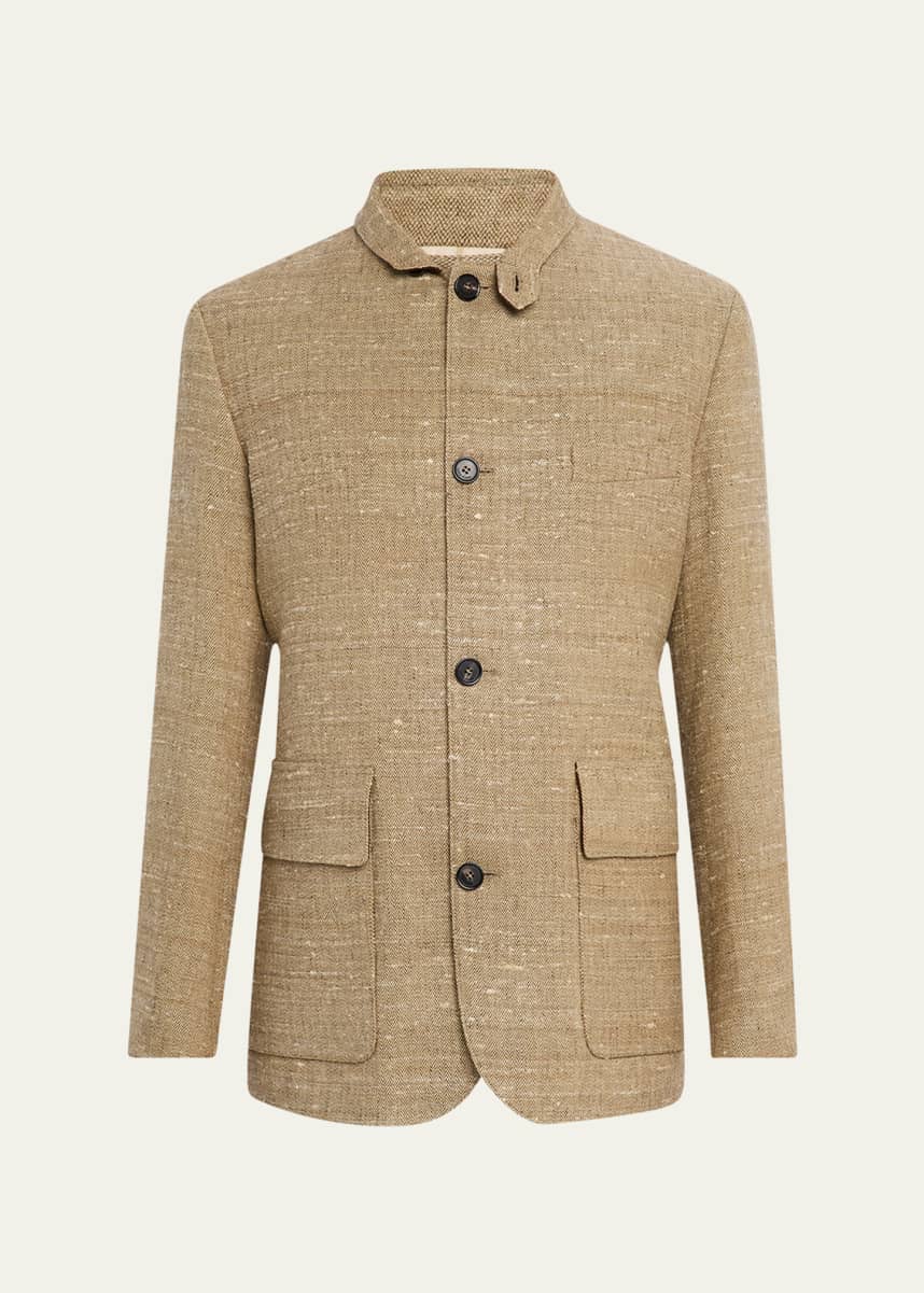 【美品】Loro Piana　リネンミリタリージャケット　ベージュ　Sサイズ bg_4961157_100045_m