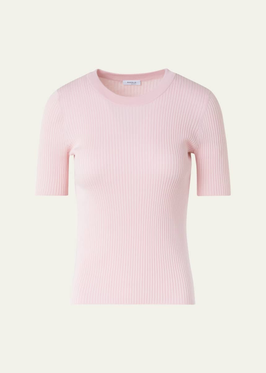 Akris punto Twisted Cotton Ribbed Top