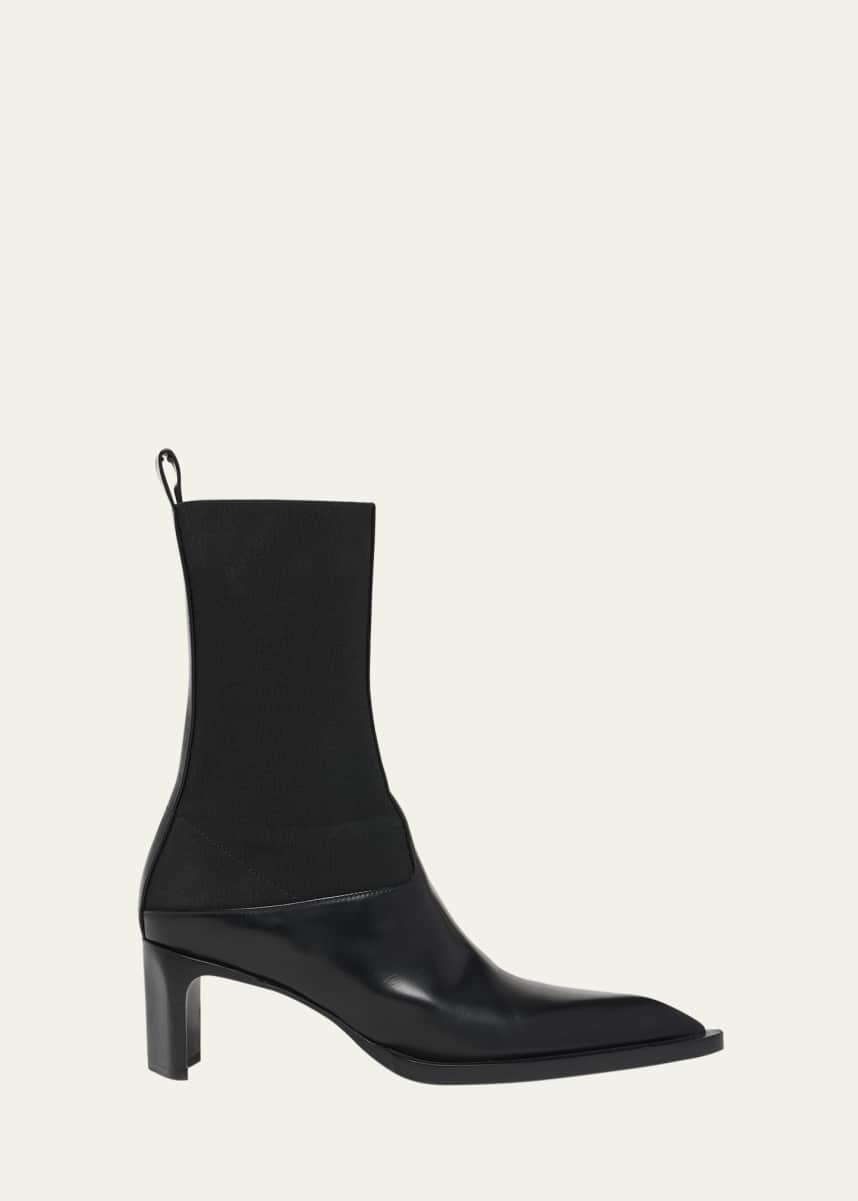 Jil Sander Stretch Leather Ankle Booties