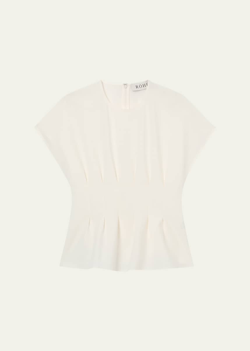 Rohe Short-Sleeve Sculptural Waisted Top