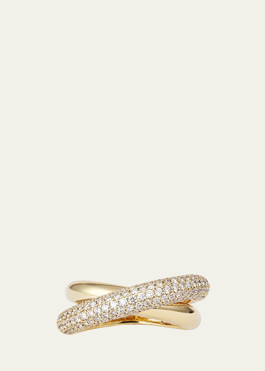 ENGELBERT Infinity Loop Half Pavé Diamond Ring, Medium (Size 6.5)
