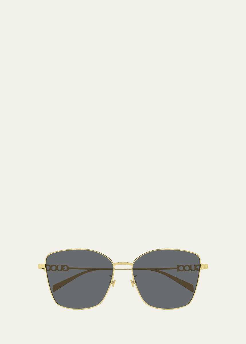 Gucci GG1805SA Logo-Print Metal Sunglasses