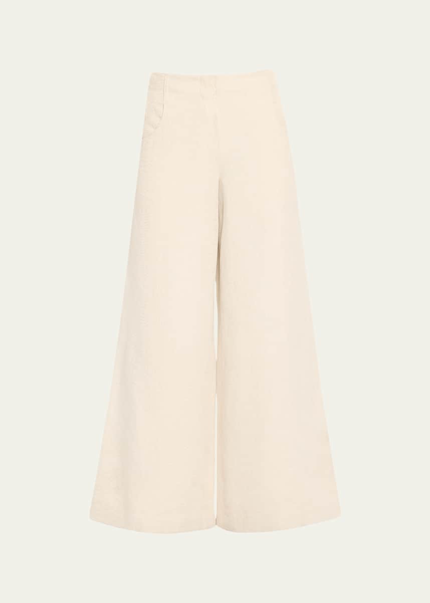 TWP Demie Cotton-Linen Twill Pants