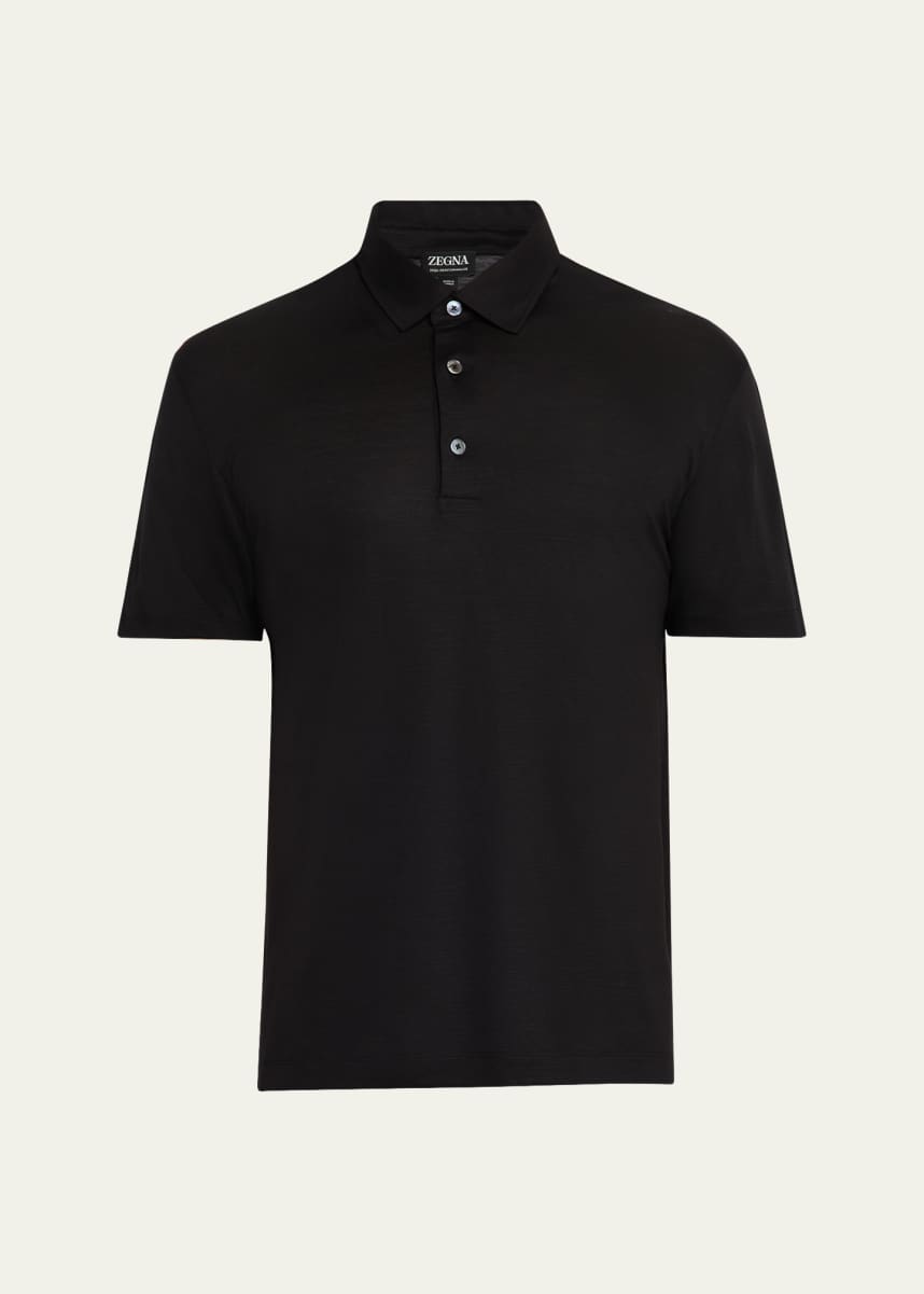 ZEGNA Men's High-Performance Wool Polo Shirt