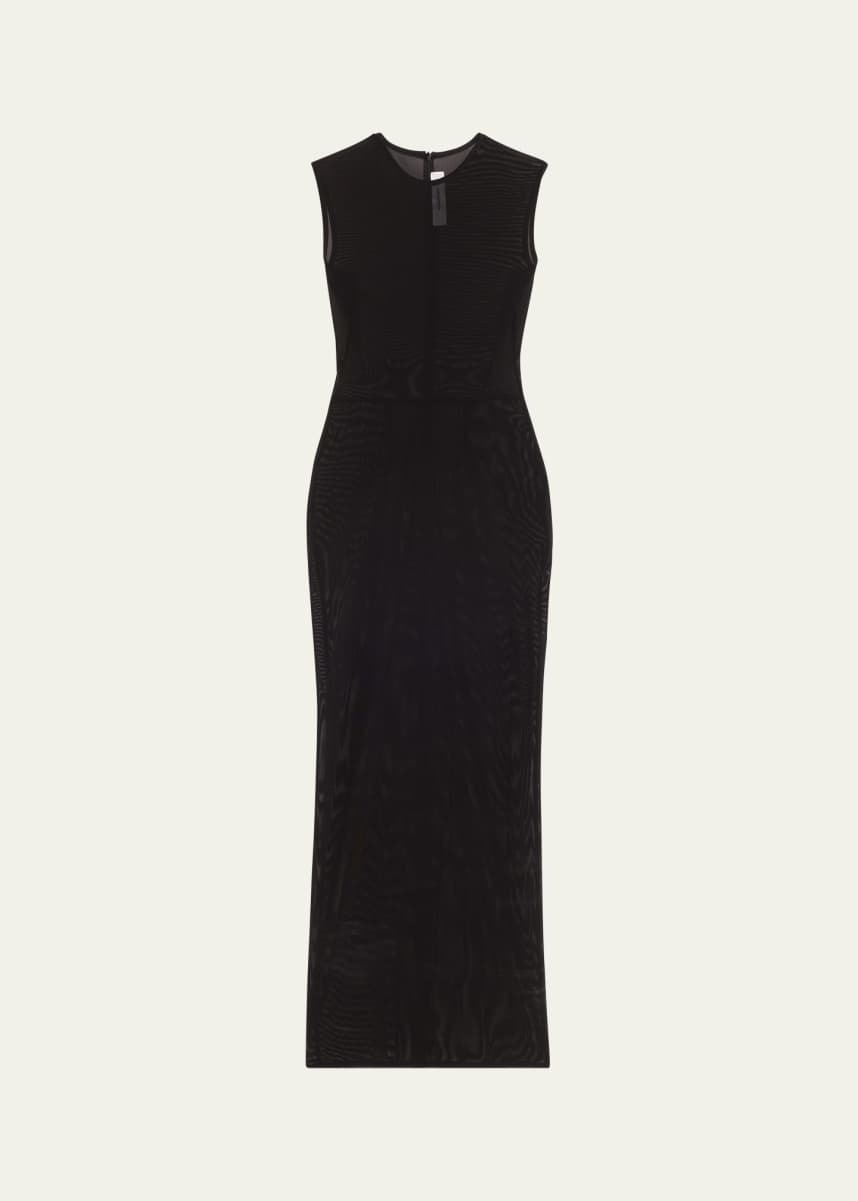 Alex Perry Power Mesh Sleeveless Midi Dress