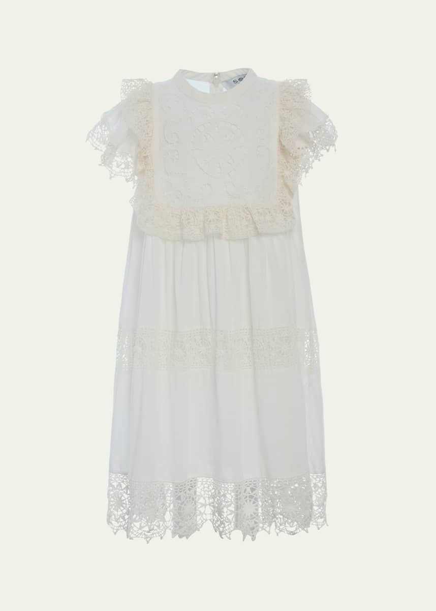 Sea Girl's Dahlia Eyelet Lace Dress, Size 2-14
