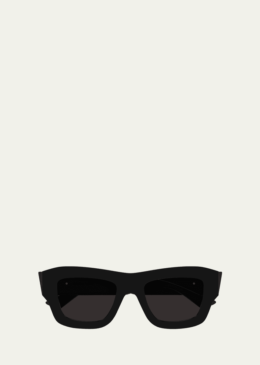 Bottega Veneta Recycled Acetate Rectangle Sunglasses