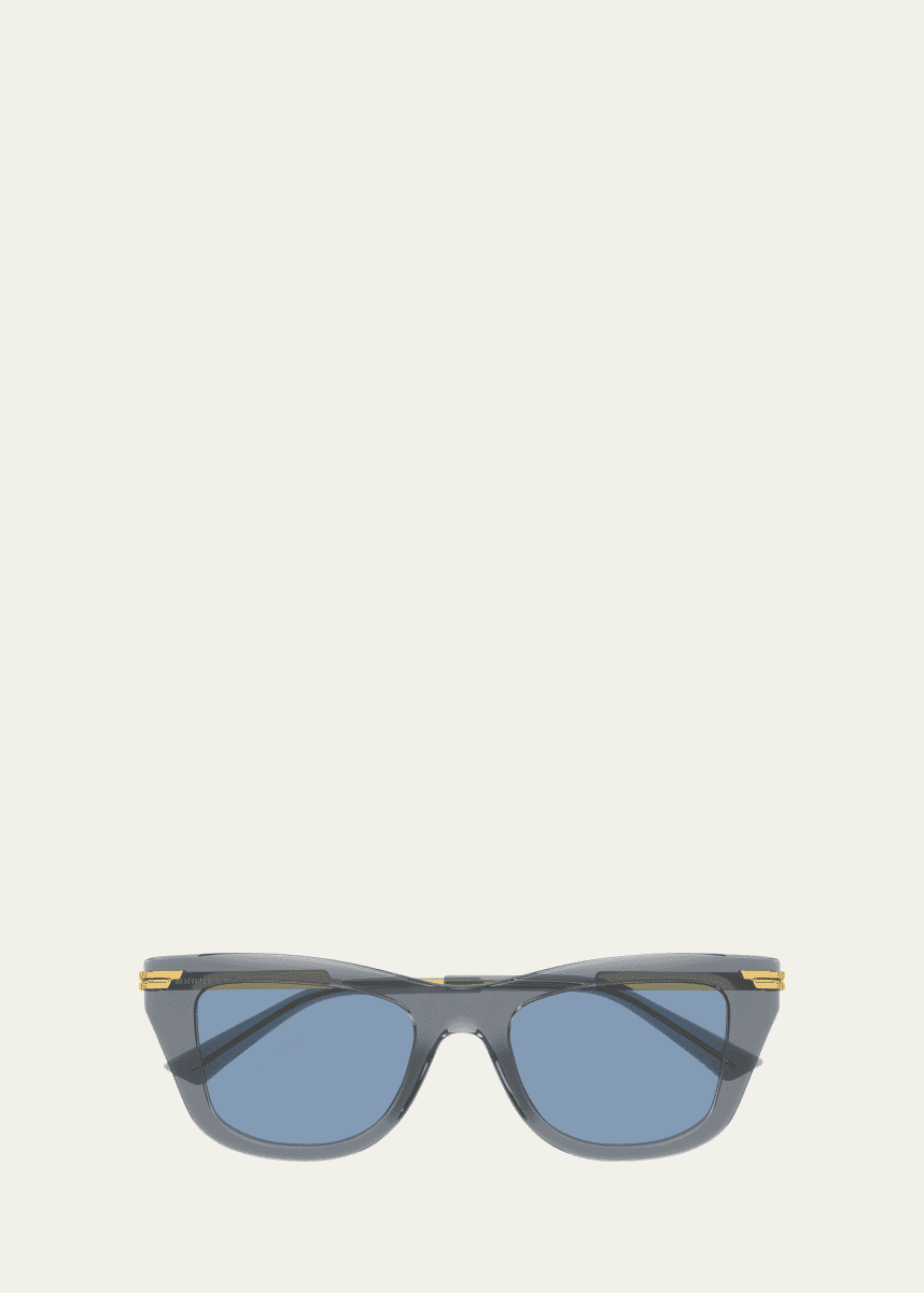 Bottega Veneta Recycled Acetate Rectangle Sunglasses