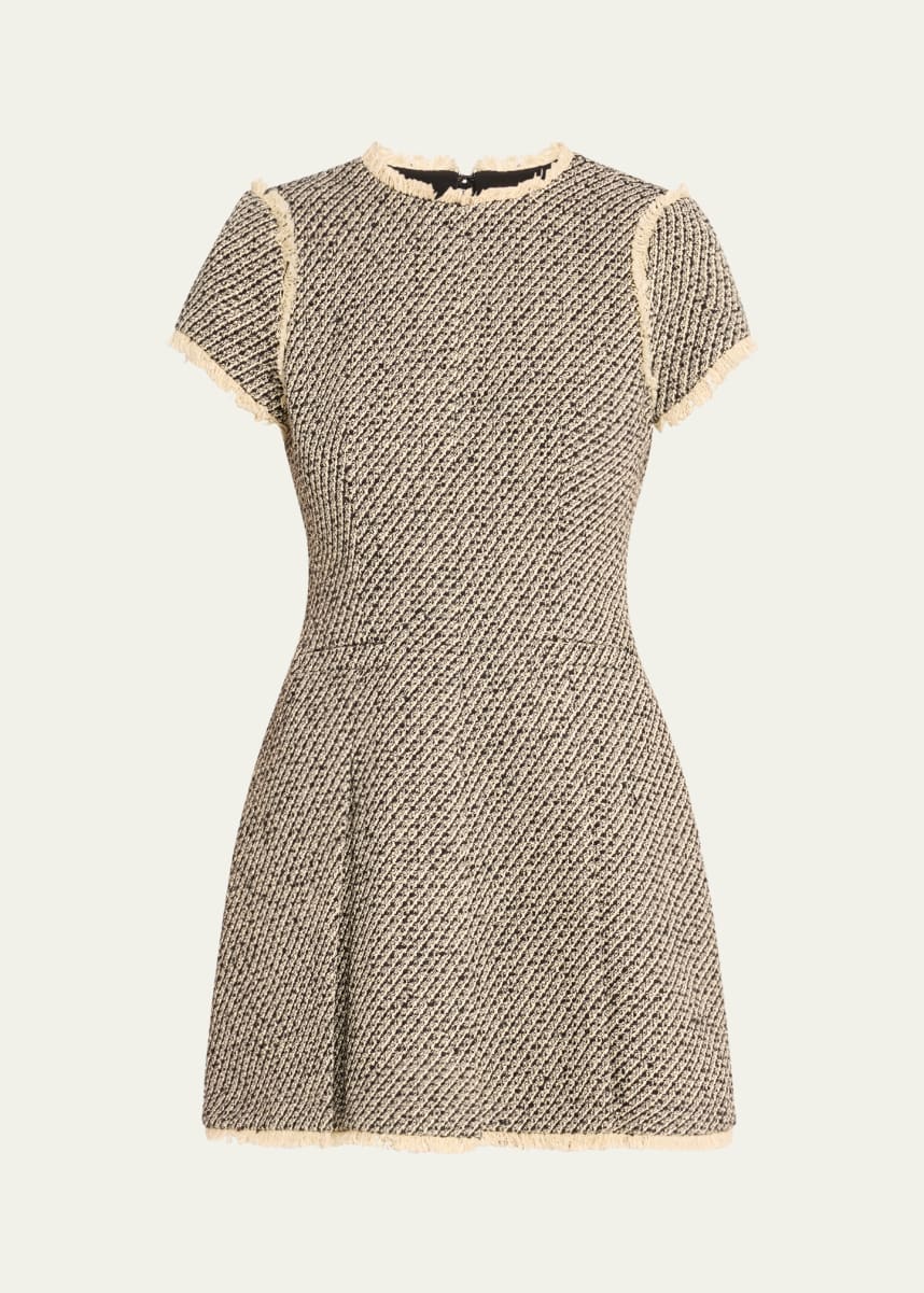 Cinq a Sept Nova Metallic Tweed Mini Dress