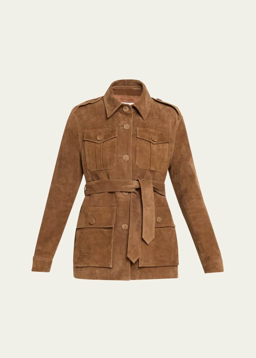 AEXAE Leather Suede Mid Jacket