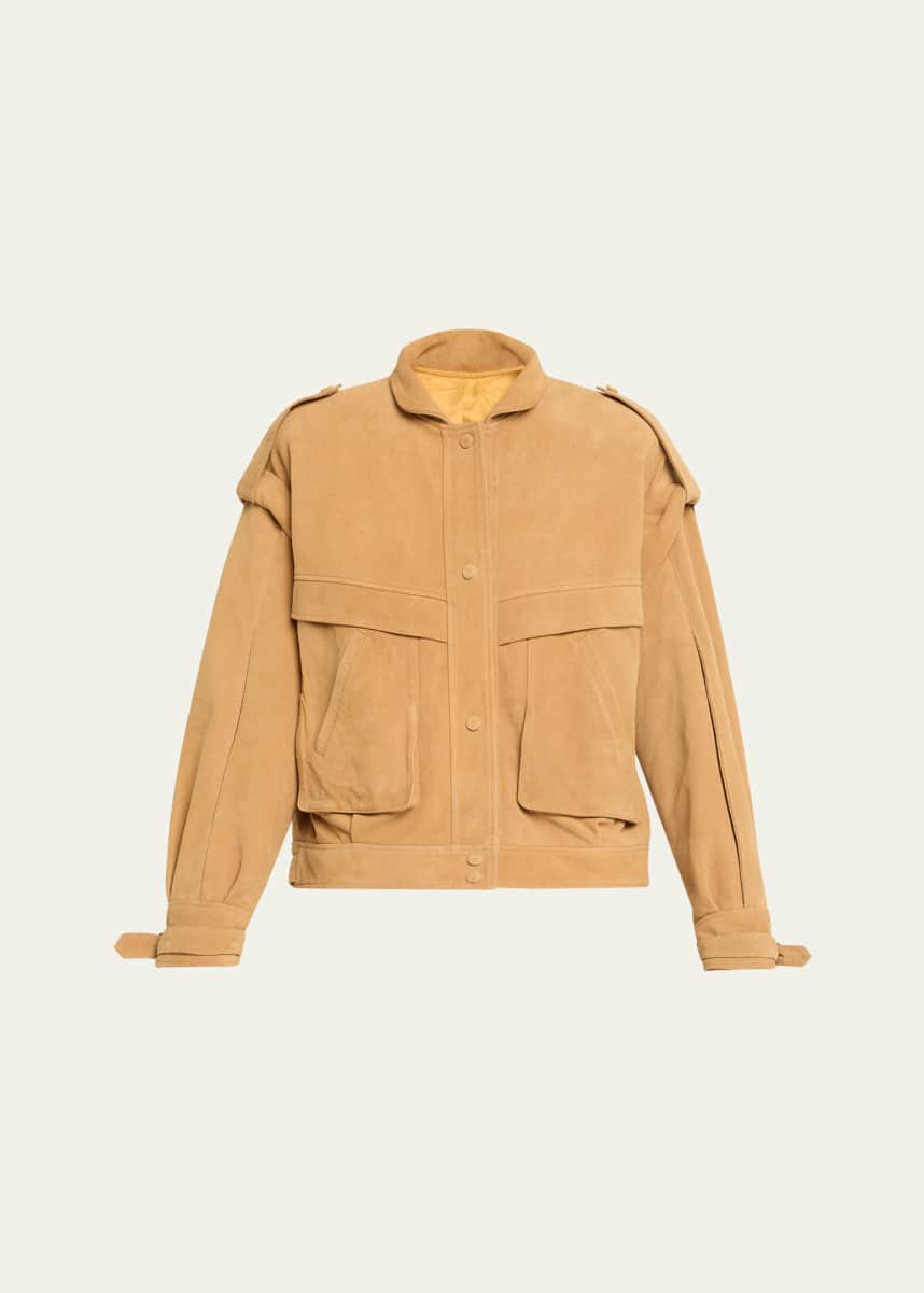 AEXAE Oversized Leather Suede Jacket
