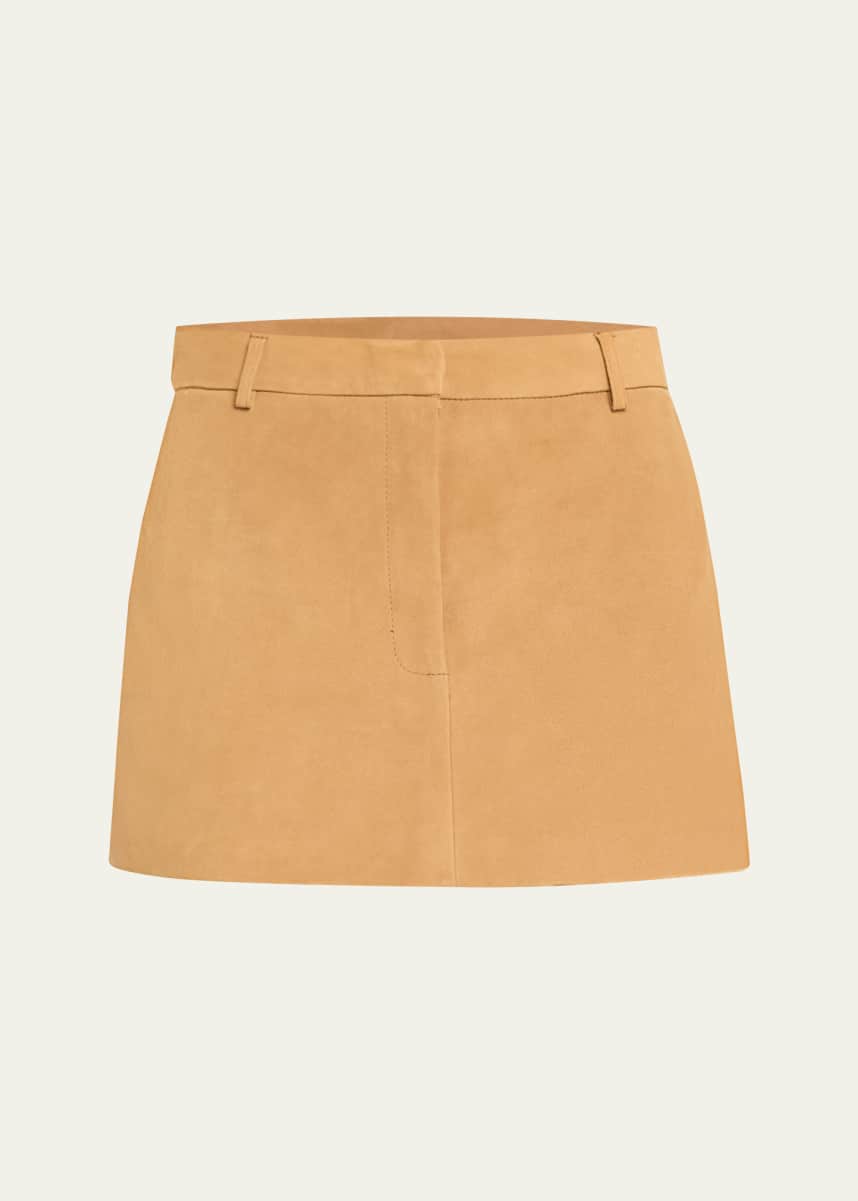 AEXAE Suede Mini Skirt