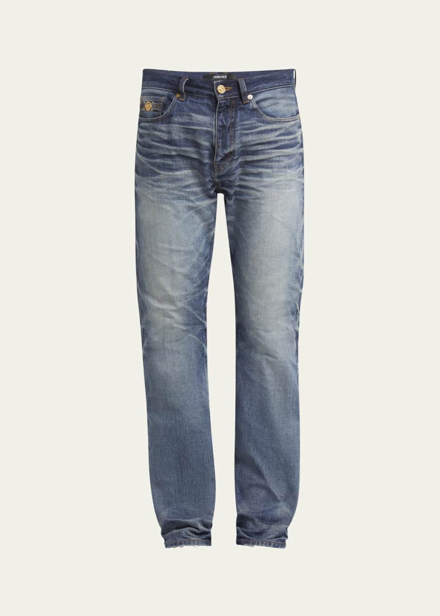 Versace Men's Medusa Stonewashed Jeans