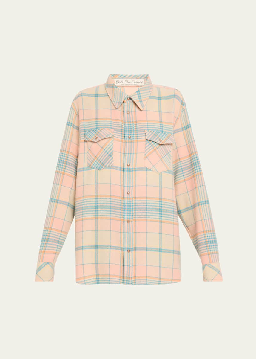 God's True Cashmere Lover Tartan Cashmere Shirt
