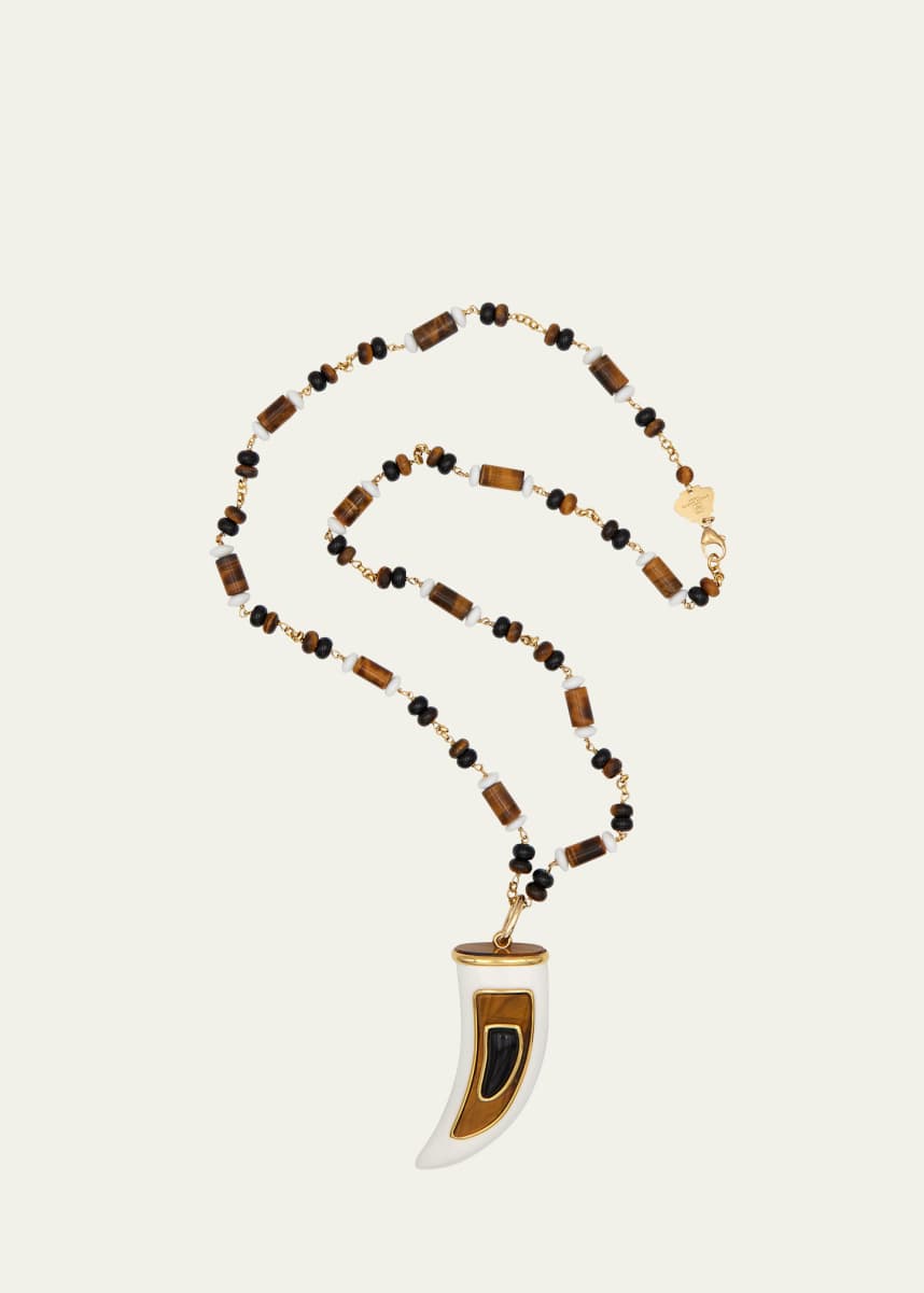 Grazia And Marica Vozza 18K Yellow Gold Chain and Charm Tooth Necklace, 20"L