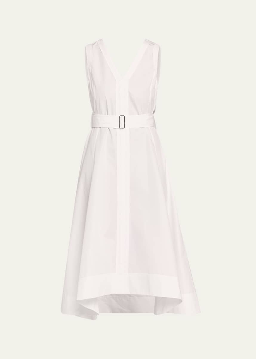 3.1 Phillip Lim V-Neck Sleeveless Belted Midi Dress