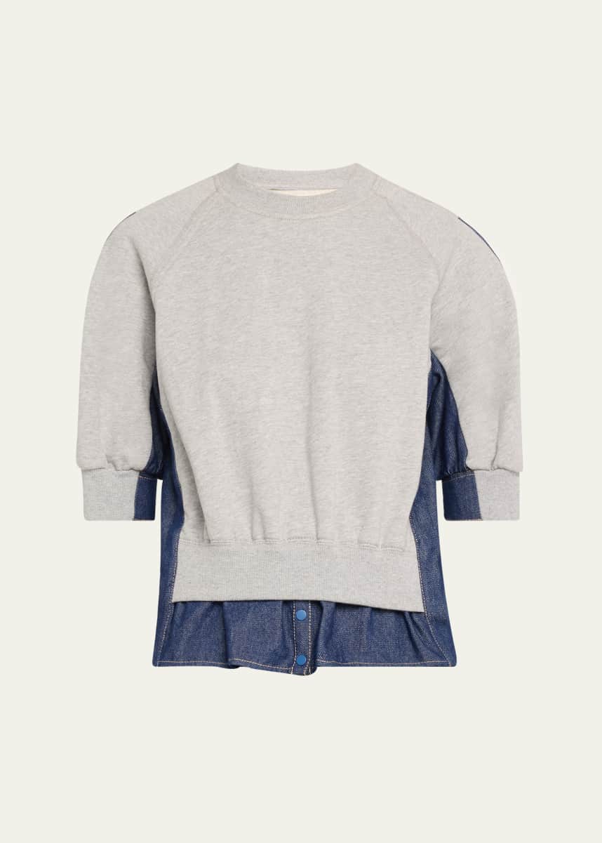 3.1 Phillip Lim French Terry Denim Top