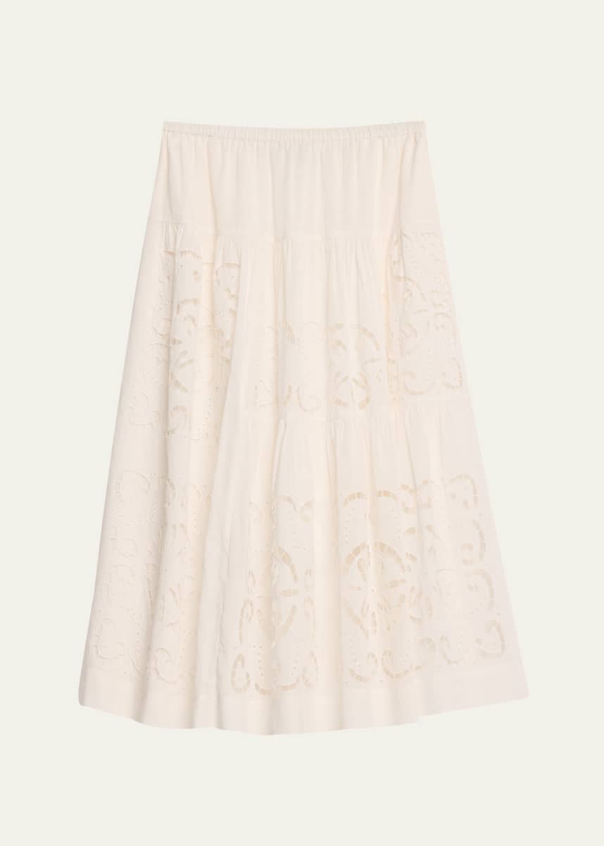 Sea Dahlia Tiered Eyelet Skirt