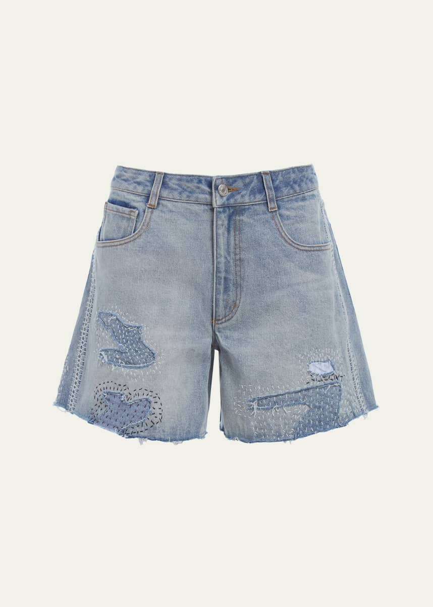 Sea Oli Embroidered Denim Shorts