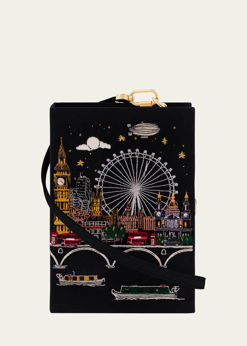 Olympia Le-Tan London Skyline Book Clutch Bag