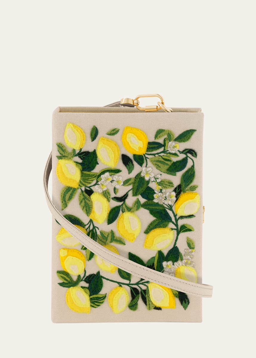 Olympia Le-Tan Lemon Tree Book Clutch Bag