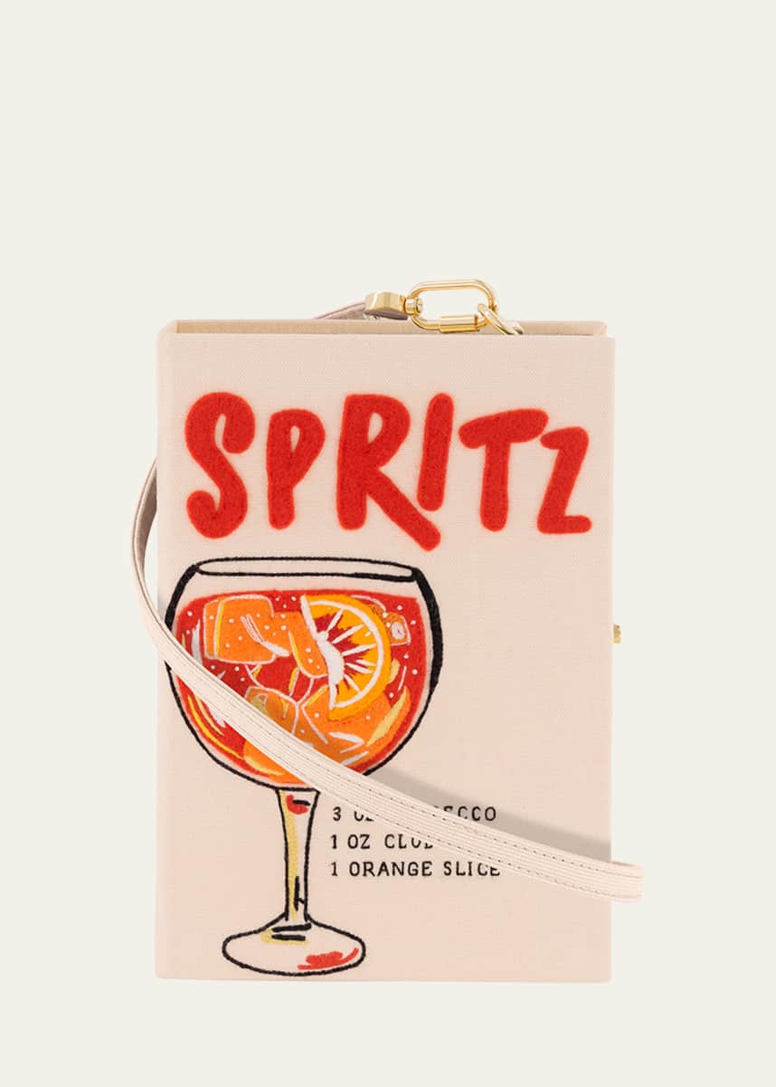 Olympia Le-Tan Aperol Spritz Book Clutch Bag